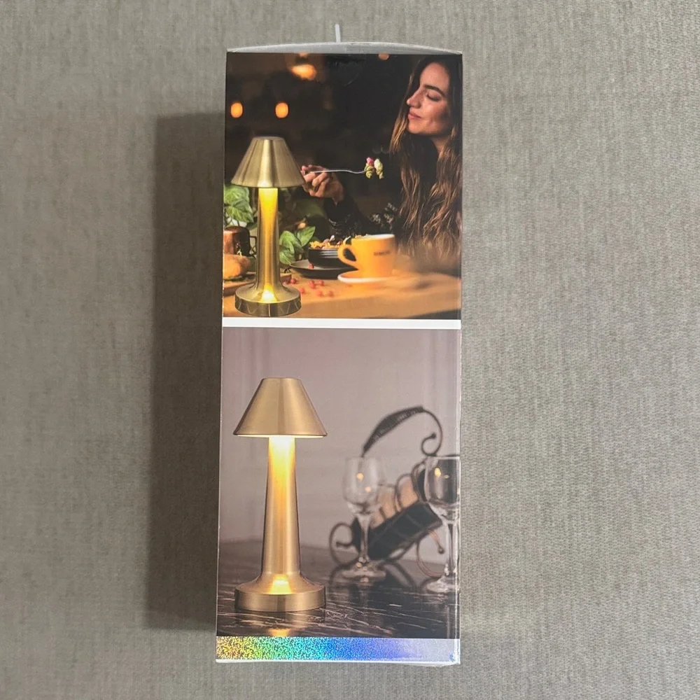 NEW Tech Mod Gold Rechargeable Portable LED Lamp